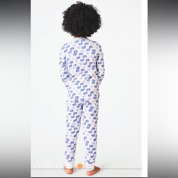 Roller Rabbit White and Blue Whale Pajama Set - Picture 3 of 6